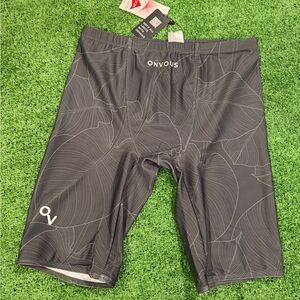 🩲NEW! ONVOUS Size 32 Men's Swim Jammers in Jungle Green Leaf Print